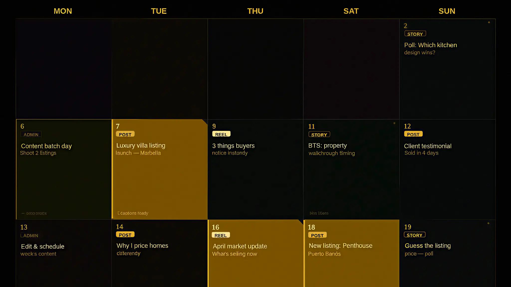 Canva Calendar Detail View